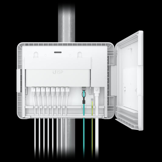 Ubiquiti UISP Box, Outdoor Box for UISP-R & UISP-S, Pole /Wall-Mountablke, IPX6-Rated Water Resistance, Power TransPort Cable Required,